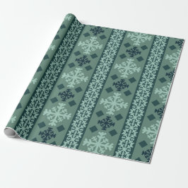 Winter Snowflakes Nordic Wrapping Paper ラッピングペーパー