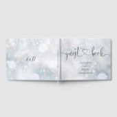 Winter Snowflakes Script 結婚s ゲストブック (全面)