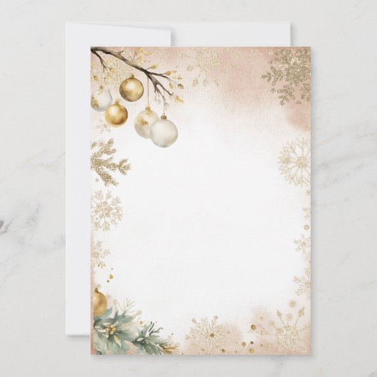 Winter Snowflakes Spanish Sorpresa 60th Birthday 招待状 (裏面)