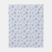 Winter Snowflakes & Sparkles Fleece Blanket フリースブランケット (正面)