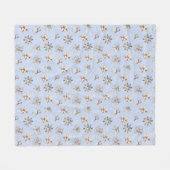 Winter Snowflakes & Sparkles Fleece Blanket フリースブランケット (正面(横))