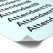 Winter Snowflakes Wedding Seating Chart ポスター (角)