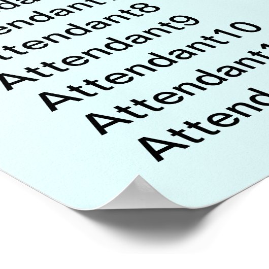 Winter Snowflakes Wedding Seating Chart ポスター (角)