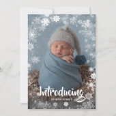Winter Snowflaks写真誕生のお知らせ シーズンカード (正面)