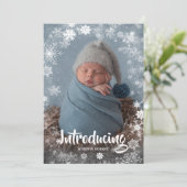 Winter Snowflaks写真誕生のお知らせ シーズンカード (スタンド正面)