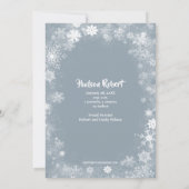 Winter Snowflaks写真誕生のお知らせ シーズンカード (裏面)