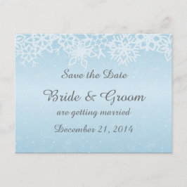 Winter Snowflaks日付はがきを保存 案内ポストカード
