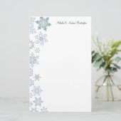 Winter Snowflaks 結婚's Thank Letterhead 便箋 (スタンド正面)