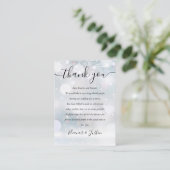 Winter Snowflaks Script 結婚's Thank You プレイスカード (スタンド正面)