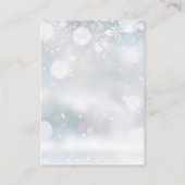 Winter Snowflaks Script 結婚's Thank You プレイスカード (裏面)