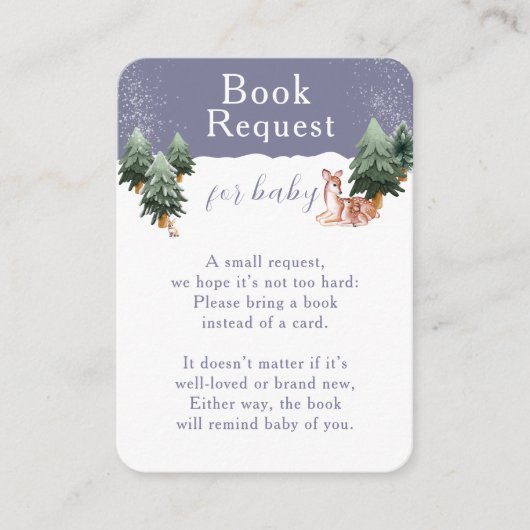 Winter Snowglobe Book Request エンクロージャーカード (正面)