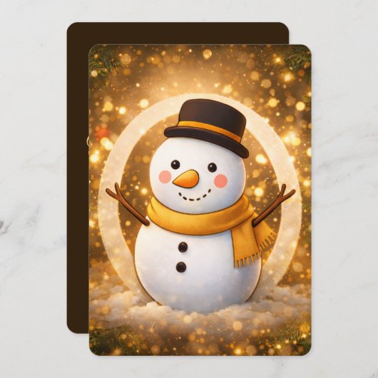 Winter snowman 招待状 (正面/裏面)