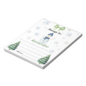 Winter Snowman birthday time capsule message ノートパッド (回転)