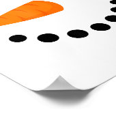 Winter Snowman Face Eyelashes Christmas Xmas Fun D ポスター (角)