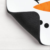 Winter Snowman Face Eyelashes Christmas Xmas Fun D マウスパッド (コーナー)