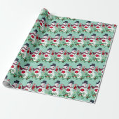 Winter Snowman Pattern Wrapping Paper ラッピングペーパー (アンロールド)