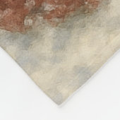 Winter Snowman Scene Fleece Blanket – Cozy Medium フリースブランケット (角)