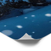 Winter Snowy Forest ❄️ Golden Light ✨ Festive Cozy ポスター (角)