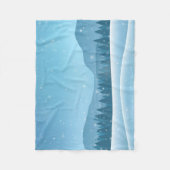 Winter Snowy Forest Landscape フリースブランケット (正面)