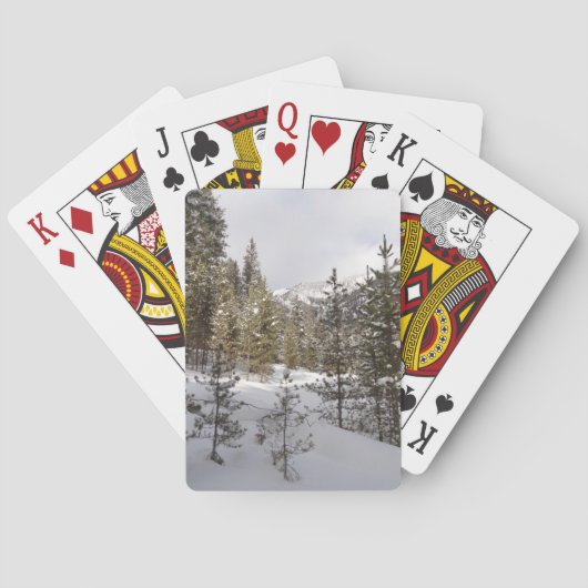 Winter Snowy Mountain Scene in Montana トランプ (裏面)