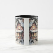 Winter Snowy Scene Mug マグカップ (中央)