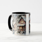 Winter Snowy Scene Mug マグカップ (正面左)