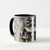 Winter Snowy Scene Mug マグカップ (正面左)