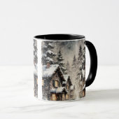 Winter Snowy Scene Mug マグカップ (正面右)