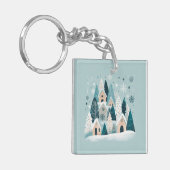 Winter Snowy Village キーホルダー (正面左)