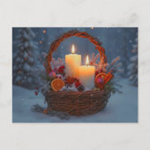 Winter Solstice Blessings Yule Spices シーズンポストカード (正面)