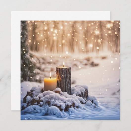 Winter Solstice Candles in the Snow (正面/裏面)