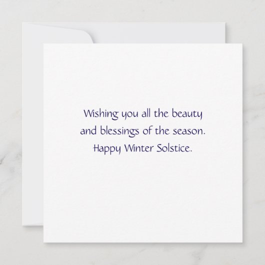 Winter Solstice Candles in the Snow (裏面)