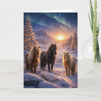 Winter Solstice Magic with Icelandic Horses シーズンカード
