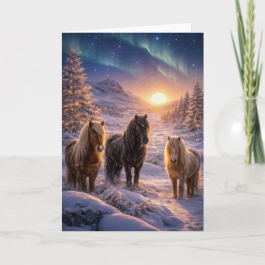 Winter Solstice Magic with Icelandic Horses シーズンカード (正面)