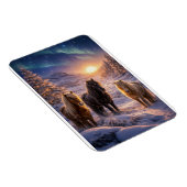 Winter Solstice Magic with Icelandic Horses マグネット (右側)