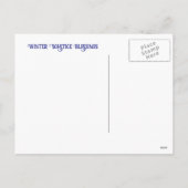 Winter Solstice Yule Foxes in Snow シーズンポストカード (裏面)