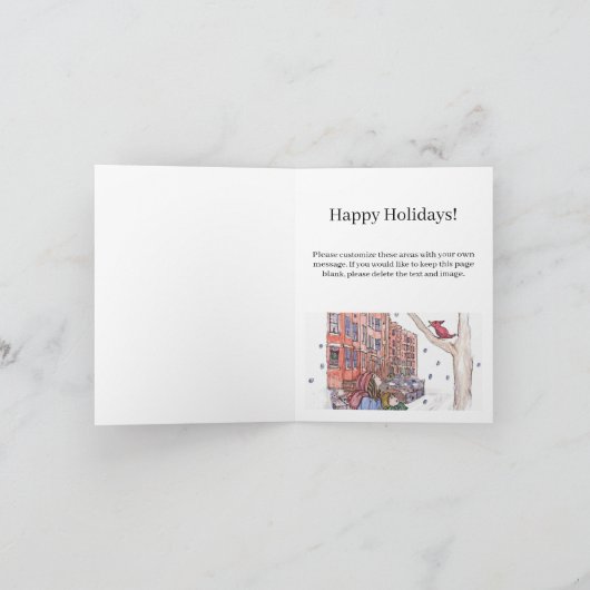 Winter Song Holiday Card カード (内部)