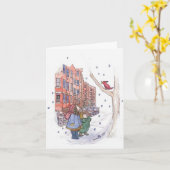 Winter Song Holiday Card カード (黄色い花)