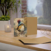 Winter Songbird in Knit Hat | Fawn Greeting カード