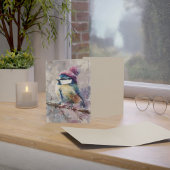 Winter Songbird in Knit Hat | Ghost Greeting カード