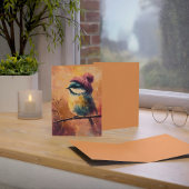 Winter Songbird in Knit Hat | Tumbleweed Greeting カード