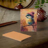 Winter Songbird in Knit Hat | Tumbleweed Greeting カード