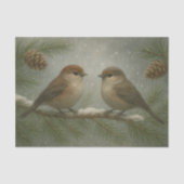 Winter Songbirds on a Snowy Branch 薄葉紙 (正面)