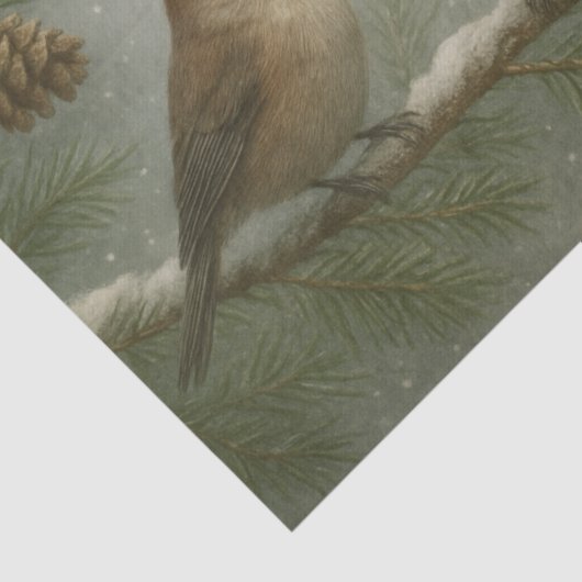 Winter Songbirds on a Snowy Branch 薄葉紙 (詳細)