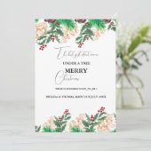 Winter Soon to be parents pregnancy announcement 案内状 (スタンド正面)