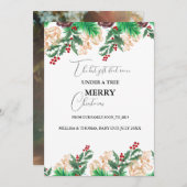 Winter Soon to be parents pregnancy announcement 案内状 (正面/裏面)