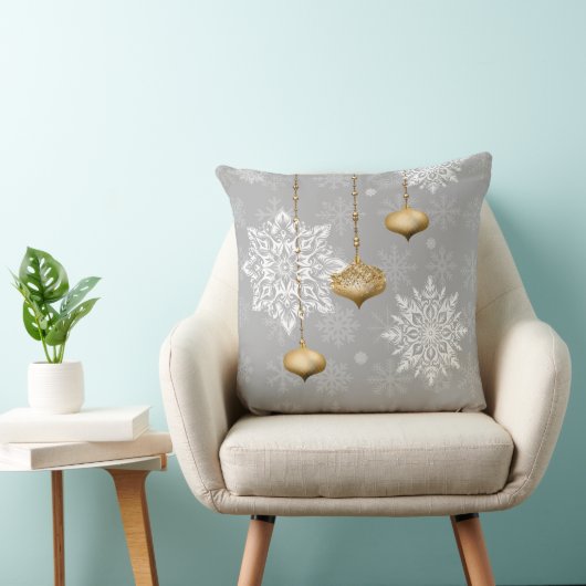 Winter Sparkle Ornament Decorative Pillow クッション (椅子)