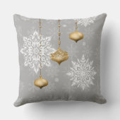 Winter Sparkle Ornament Decorative Pillow クッション (裏面)