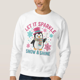 Winter Sparkle Penguin Shirt – Fun Holiday スウェットシャツ