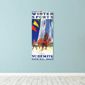 Winter Sports at Yosemite Posterヨセミテ， CA キャンバスプリント (インサイチュ (ウッドフロア))